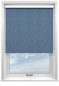 Chevron Stripe, Rich Blue - Roller Blind